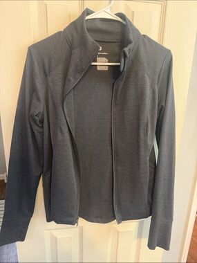 Women’s Grey Zip-Front Active Jacket